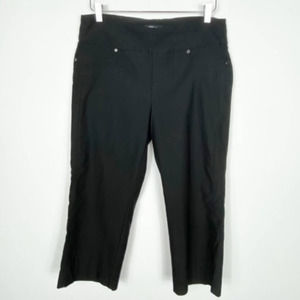 UR Rebel Pants Womens 10 Black Pull On Stretch Capri Mid Rise Casual Ladies